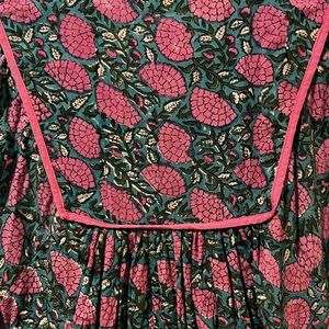 Cotton block print caftan.